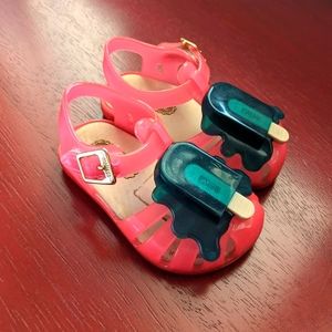 Mini Melissa Aranha popsicle jelly sandals size 5